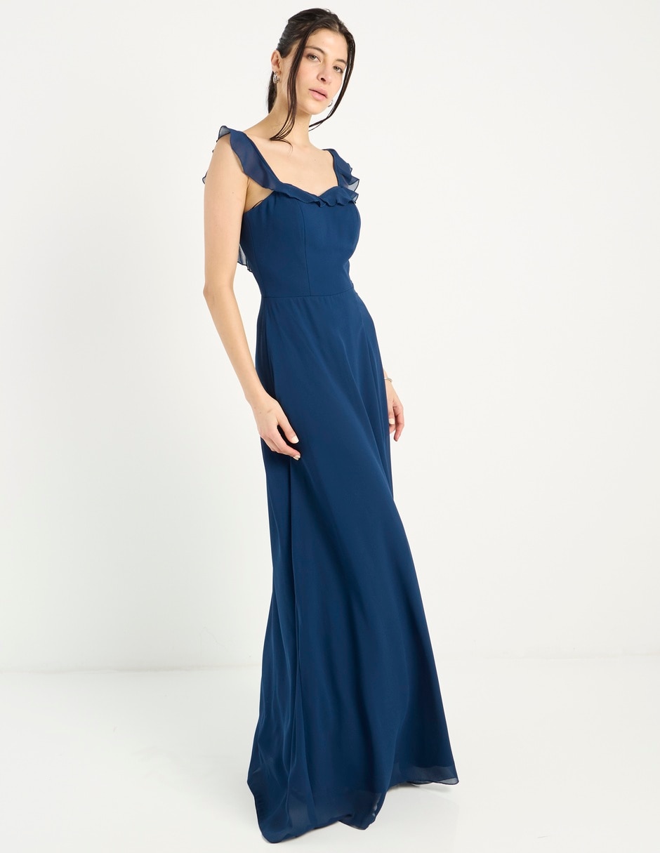 Vestido maxi de fiesta escote V