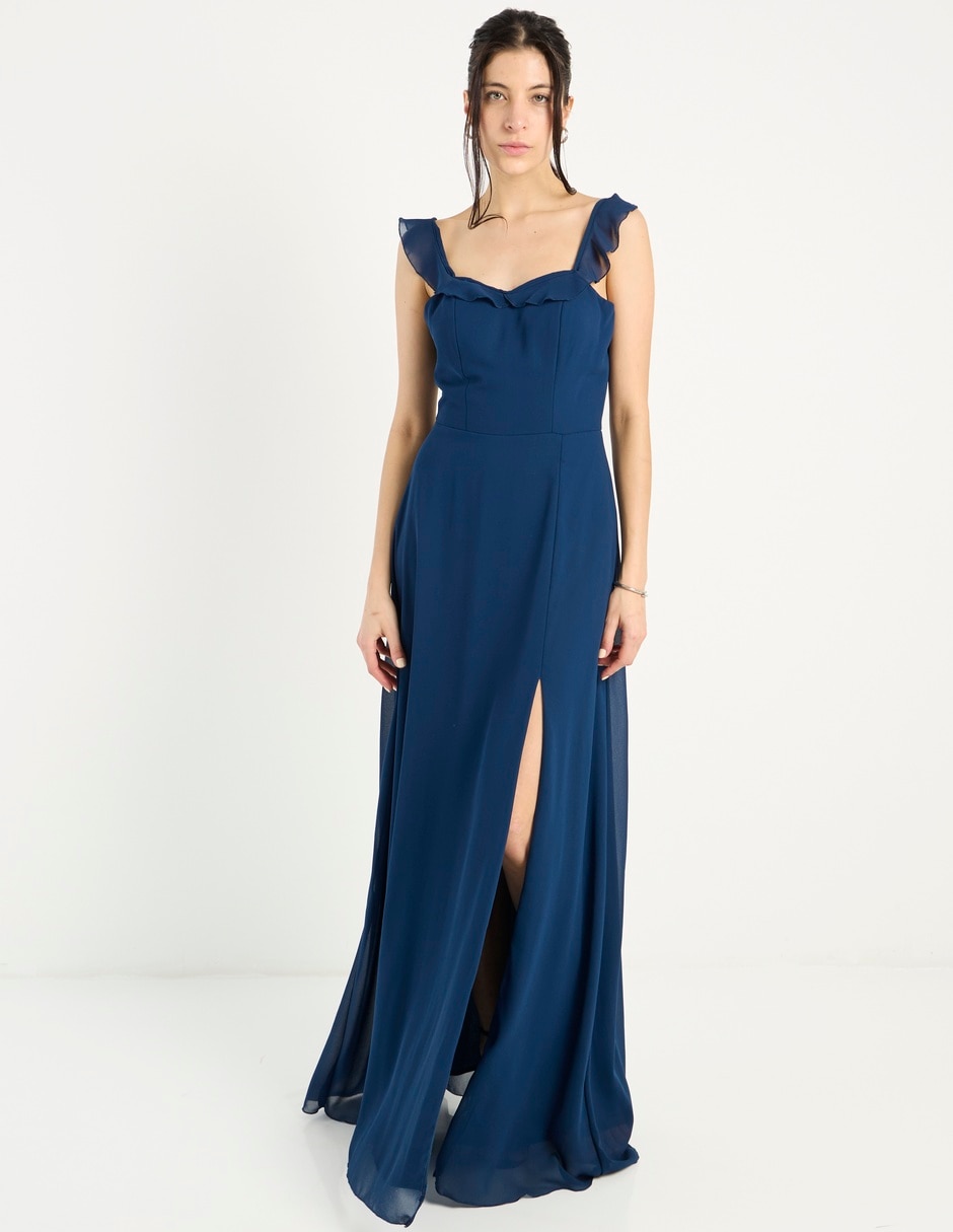 Vestido maxi de fiesta escote V 7