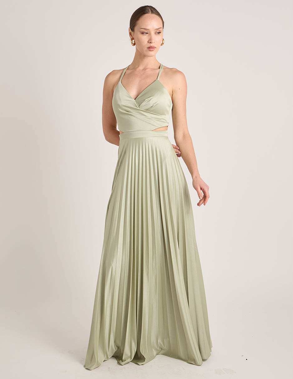 Vestido maxi de fiesta escote V 5