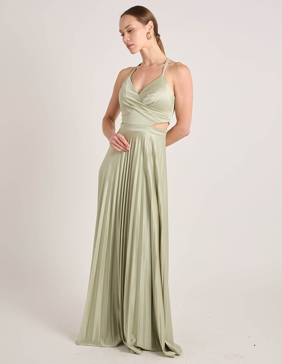 Vestido maxi de fiesta escote V