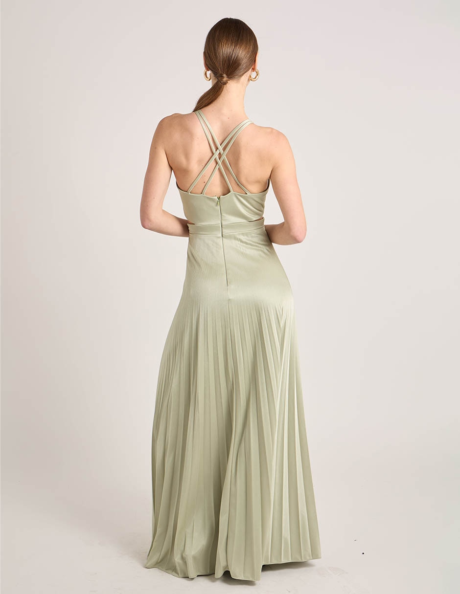 Vestido maxi de fiesta escote V 6