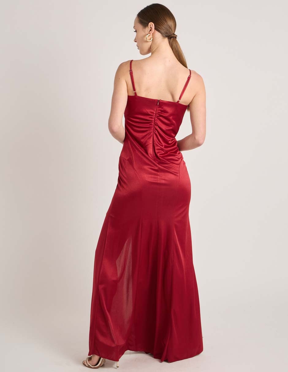 Vestido largo de fiesta escote corazón 6