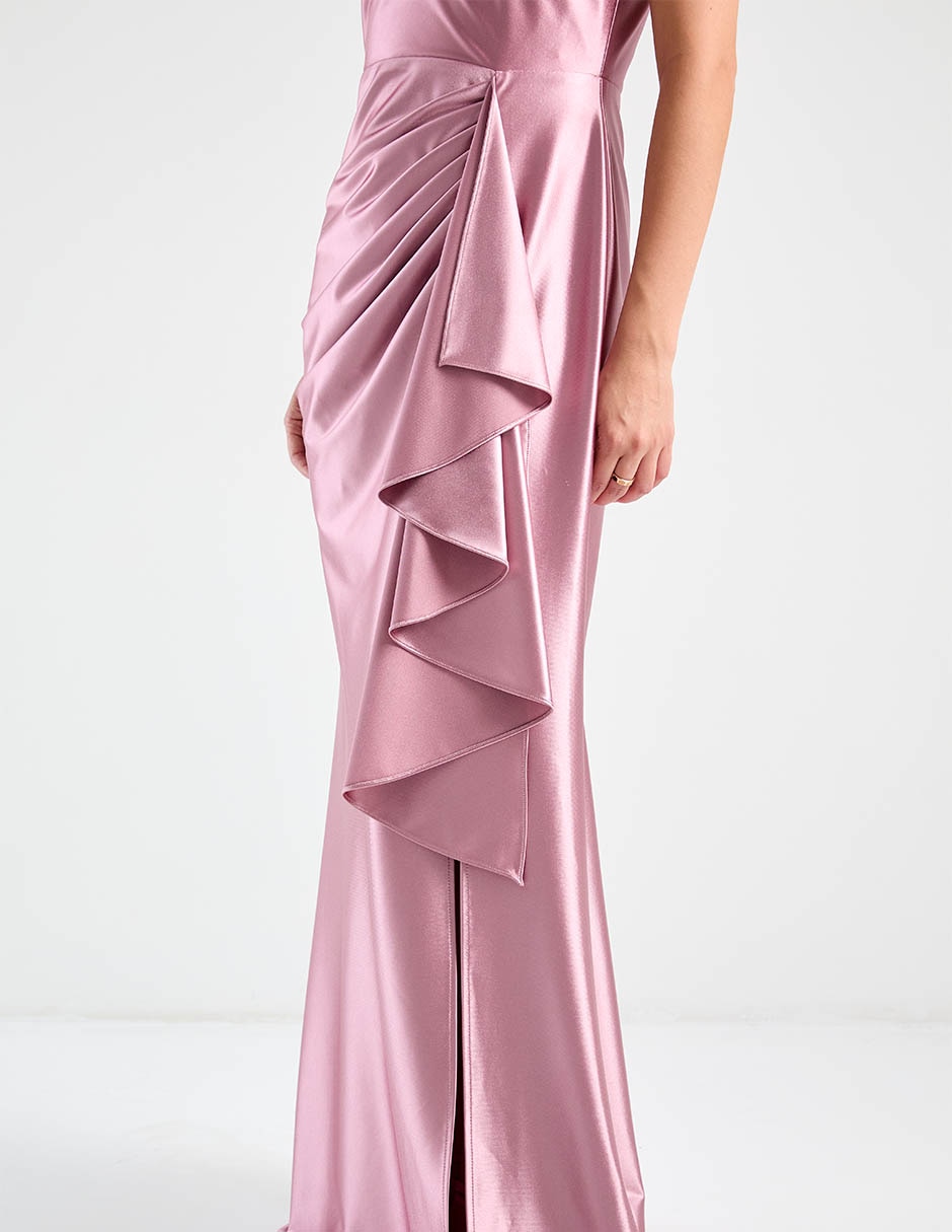 Vestido maxi de fiesta escote corazón 2