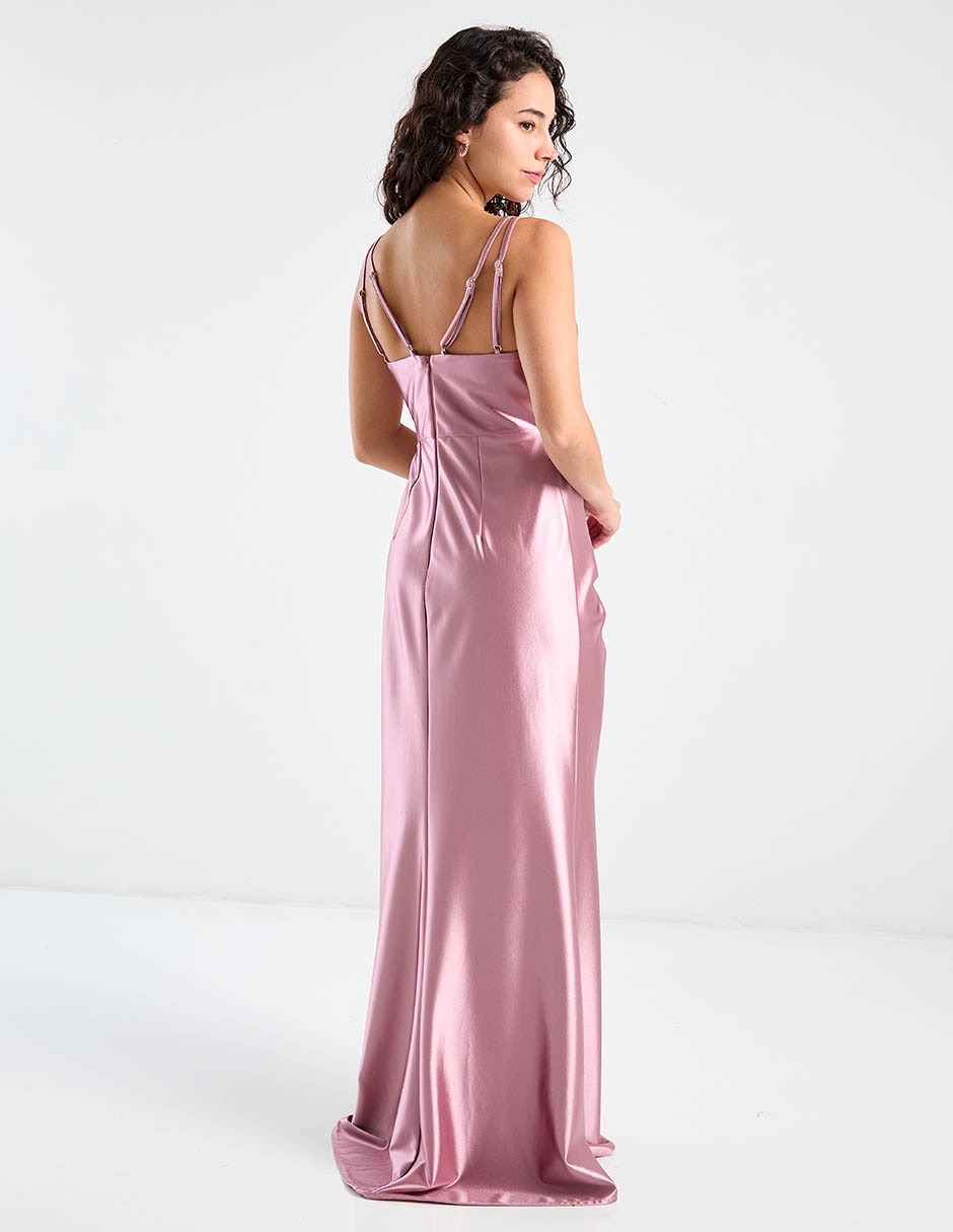 Vestido maxi de fiesta escote corazón 6