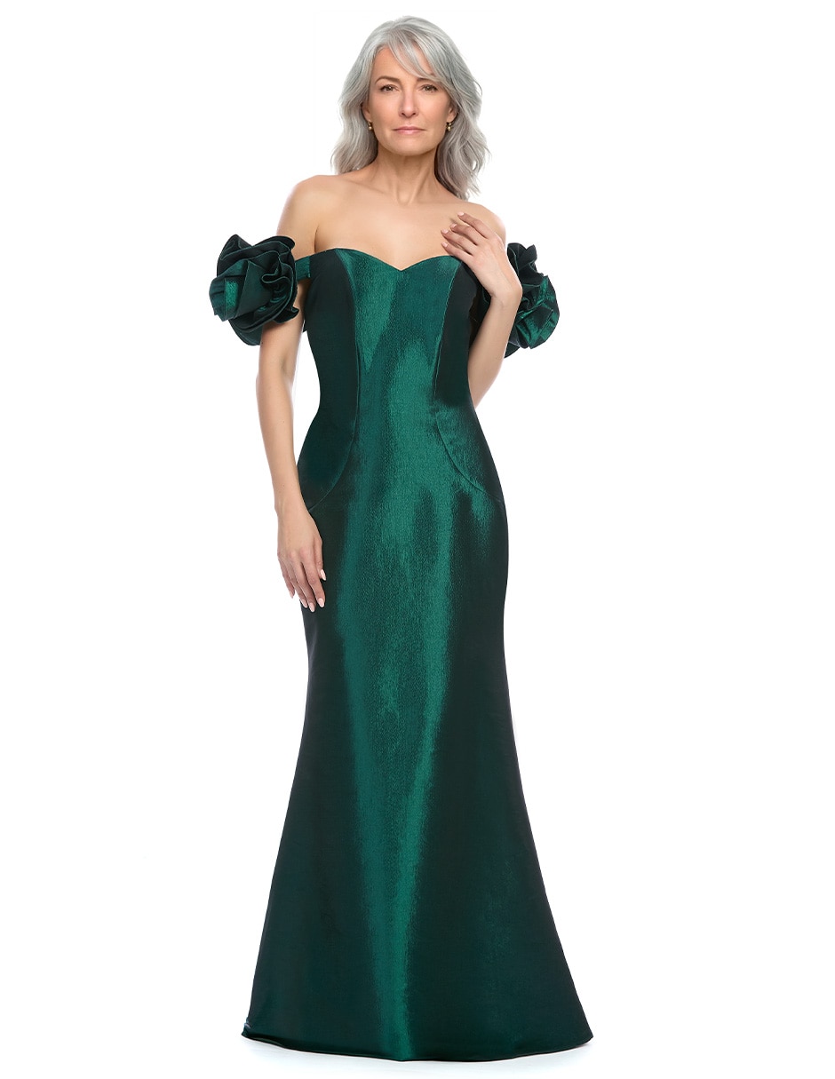 Vestido largo de fiesta escote Corazón