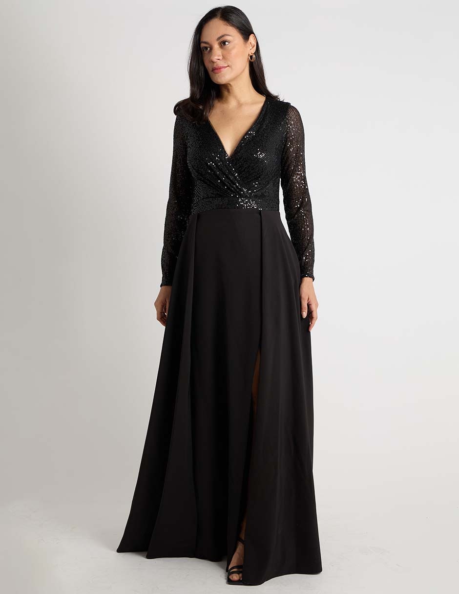 Vestido maxi de fiesta escote V 5