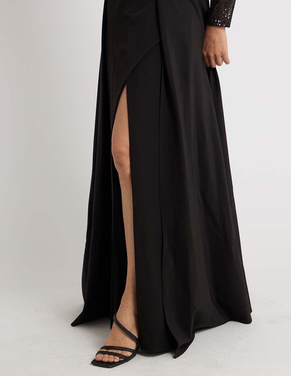 Vestido maxi de fiesta escote V 2