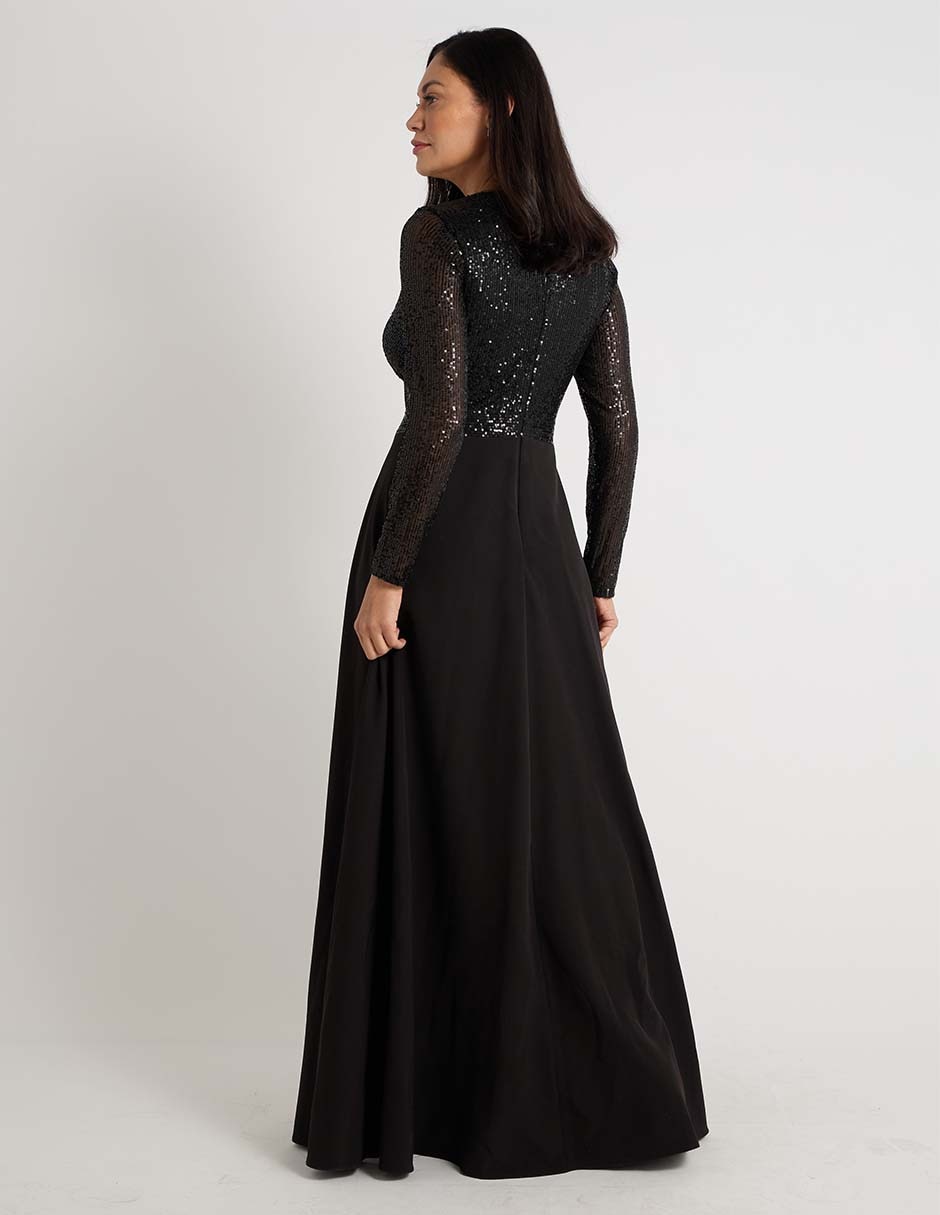 Vestido maxi de fiesta escote V 6