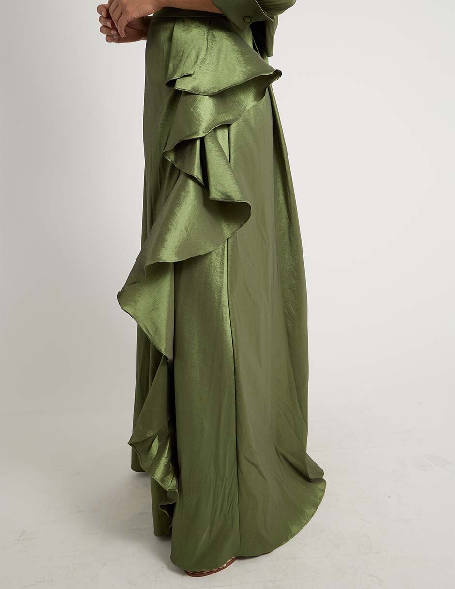 Vestido maxi de fiesta escote v
