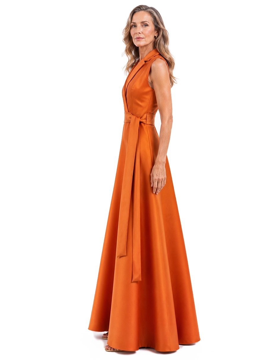 Vestido largo de fiesta escote V 2