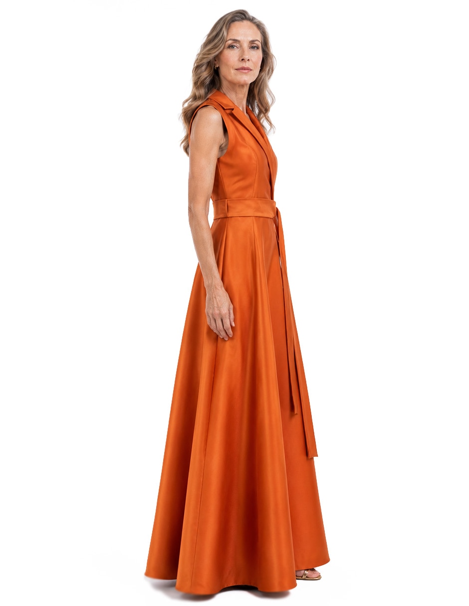 Vestido largo de fiesta escote V 4