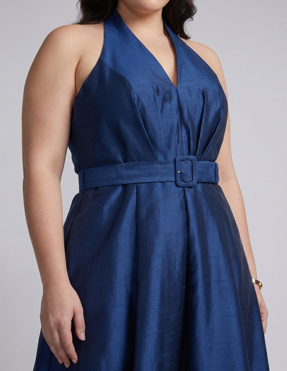 Vestido largo fiesta escote V 3