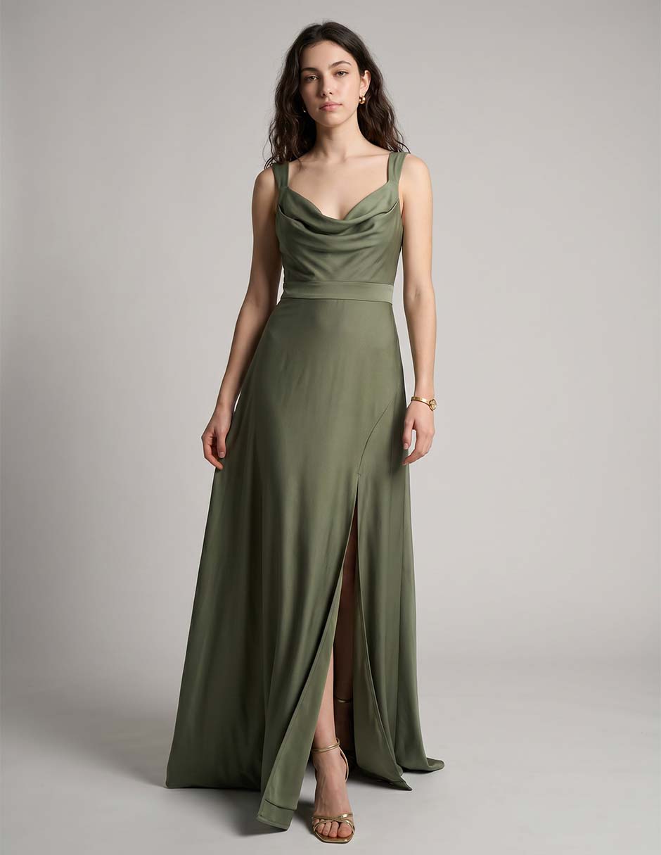 Vestido maxi de fiesta escote V