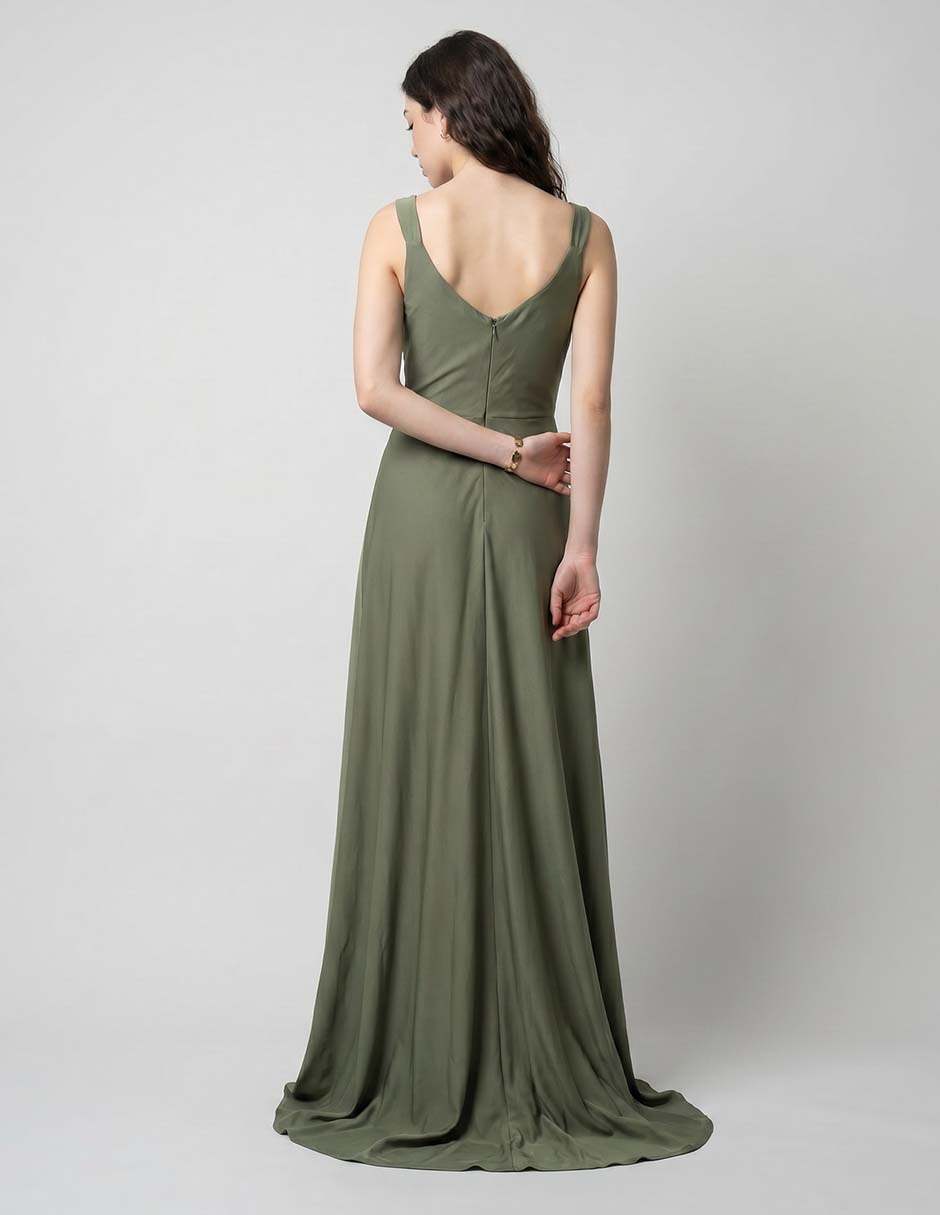 Vestido maxi de fiesta escote V 3