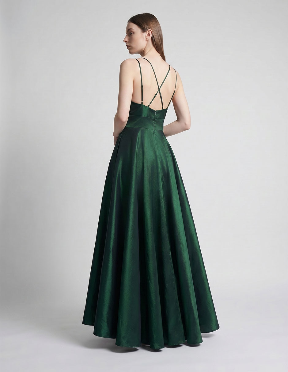 Vestido largo de fiesta escote V 2