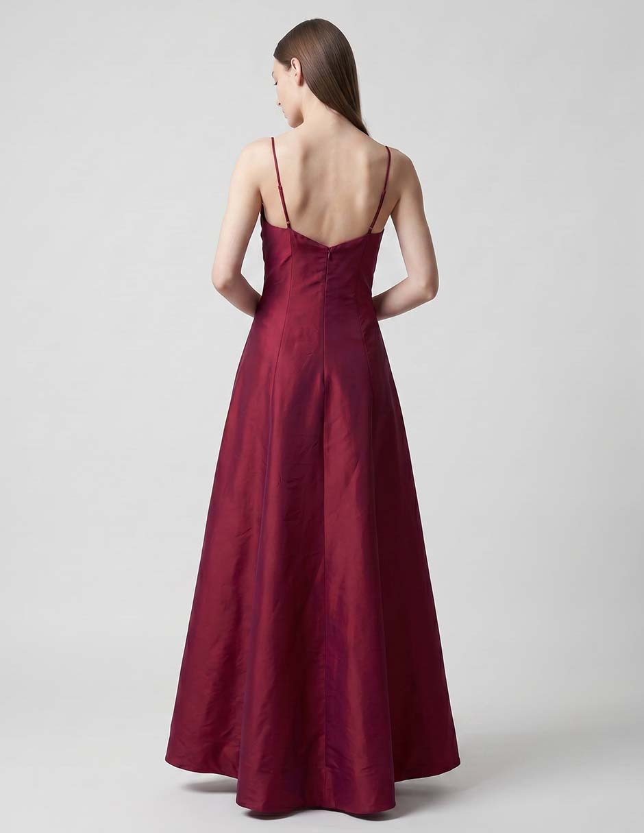 Vestido maxi de fiesta escote Bardot 3