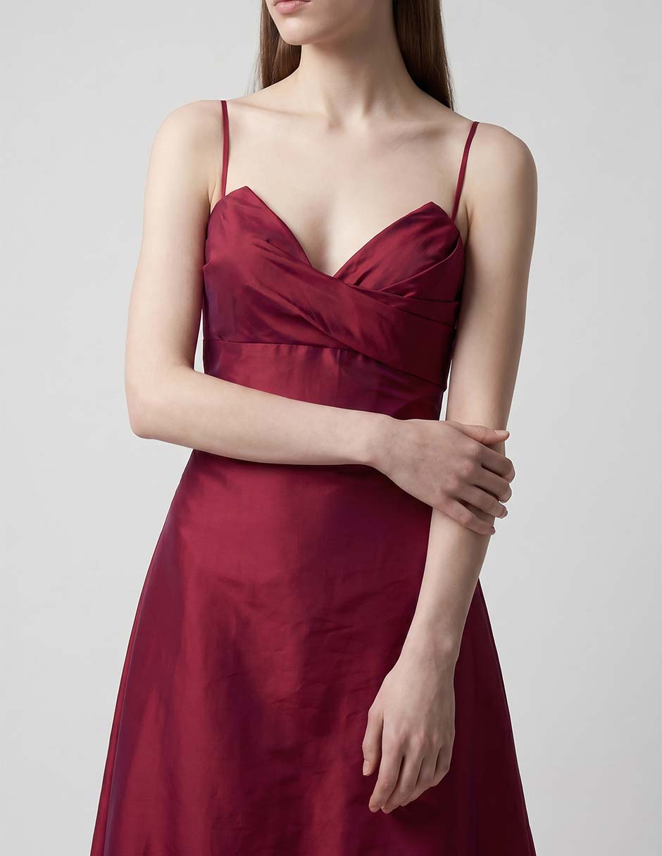 Vestido maxi de fiesta escote Bardot 2