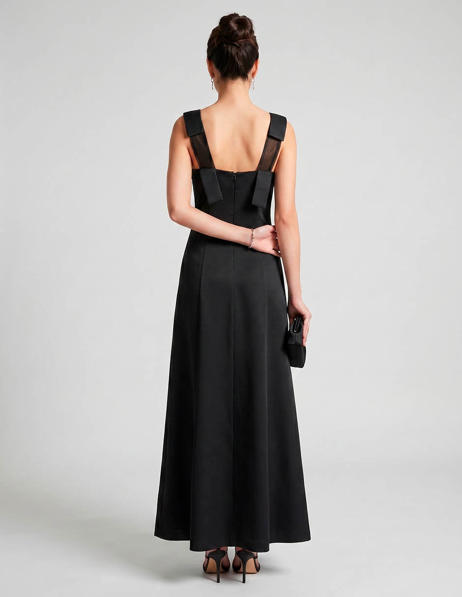 Vestido maxi de fiesta escote cuadrado 2
