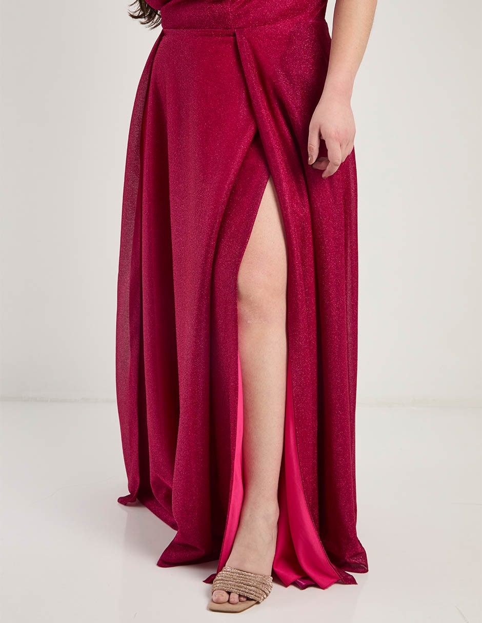Vestido maxi de fiesta The Pattern espalda abierta