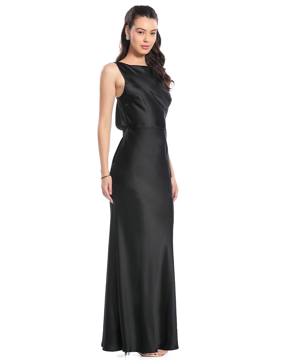 Vestido largo de fiesta espalda abierta para mujer 4