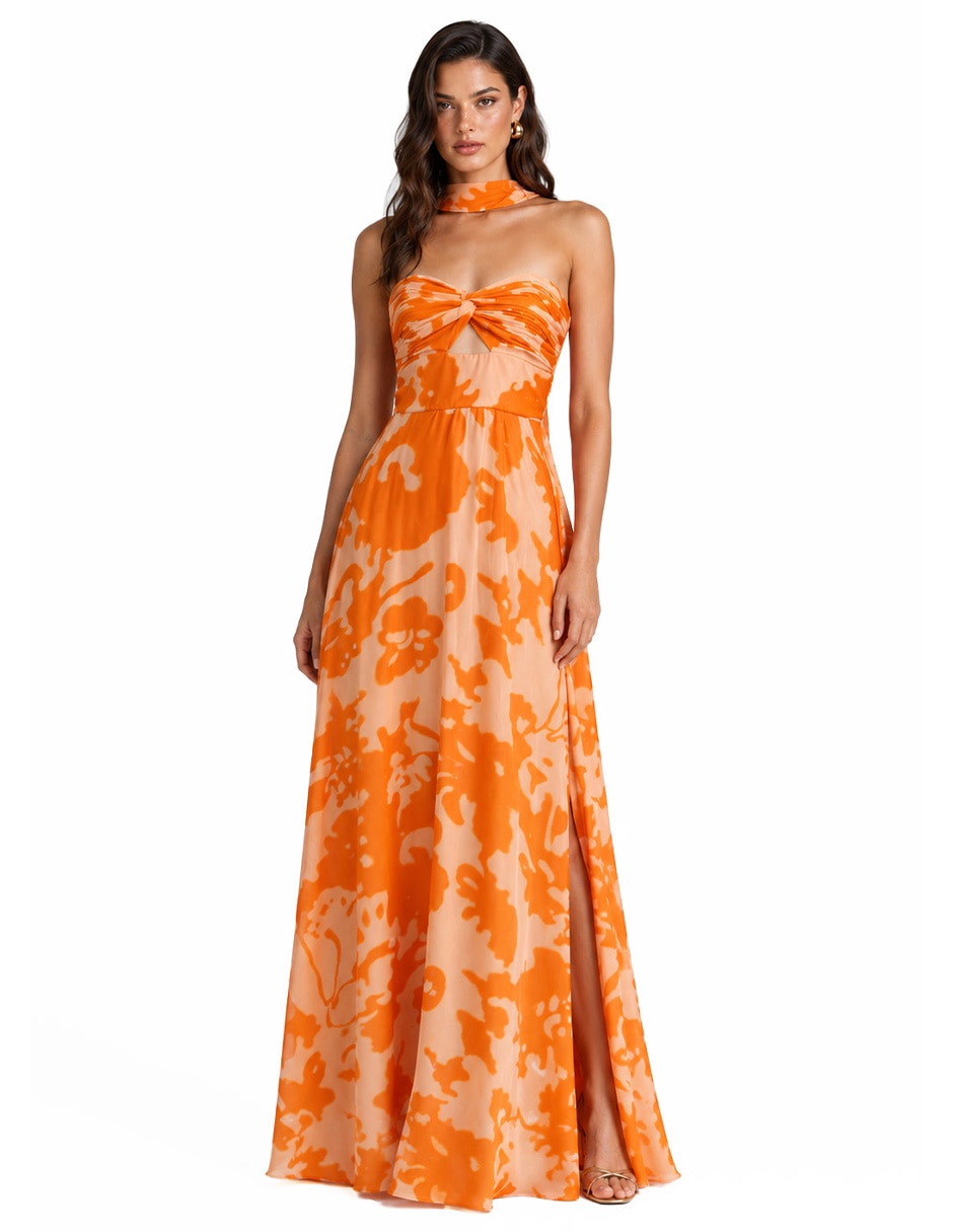 Vestido maxi de fiesta escote corazón Vestido maxi de fiesta escote corazón