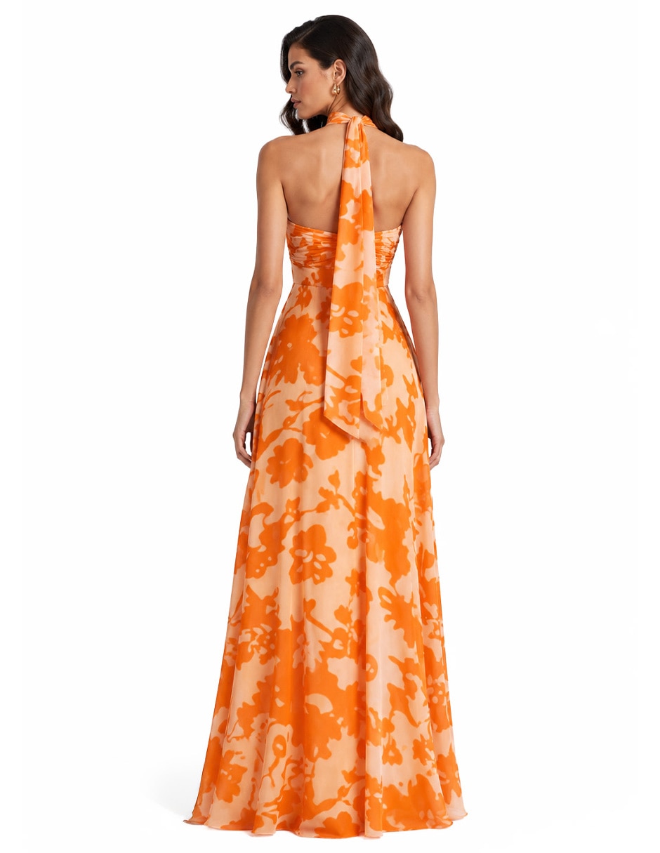 Vestido maxi de fiesta escote corazón 3