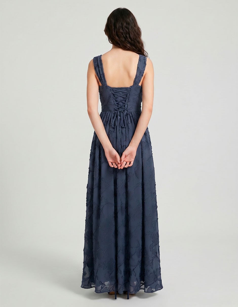 Vestido maxi de fiesta escote V 5