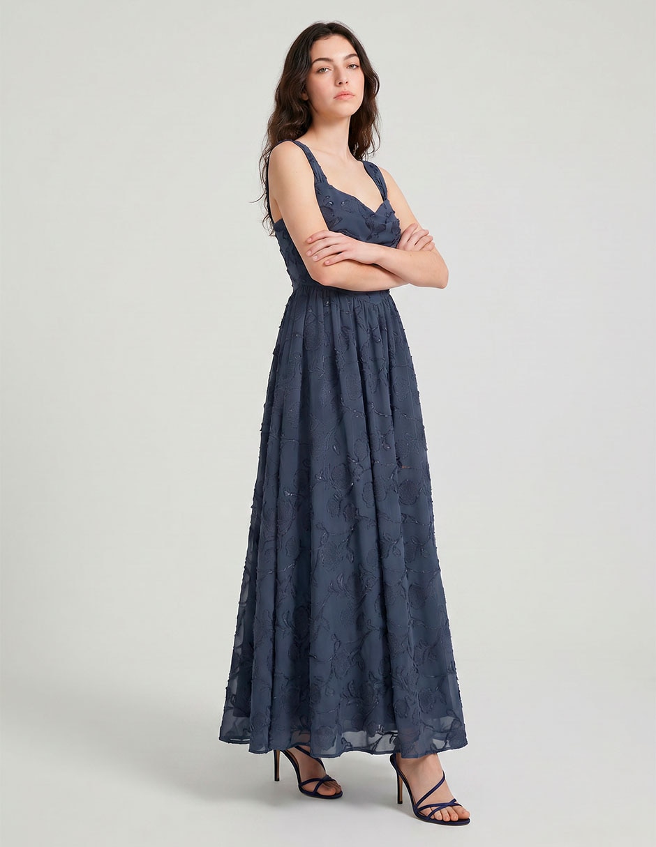 Vestido maxi de fiesta escote V