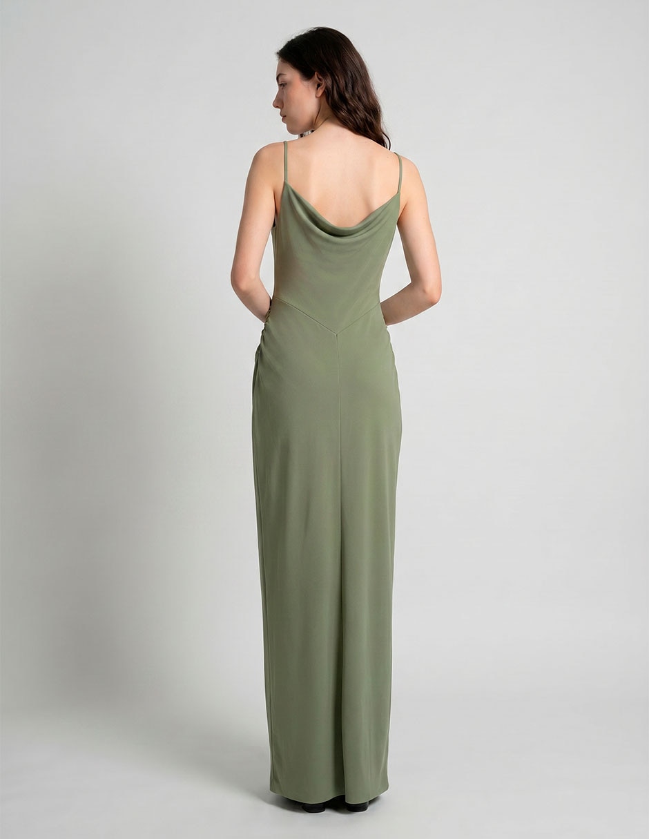 Vestido maxi de fiesta escote espalda abierta 2