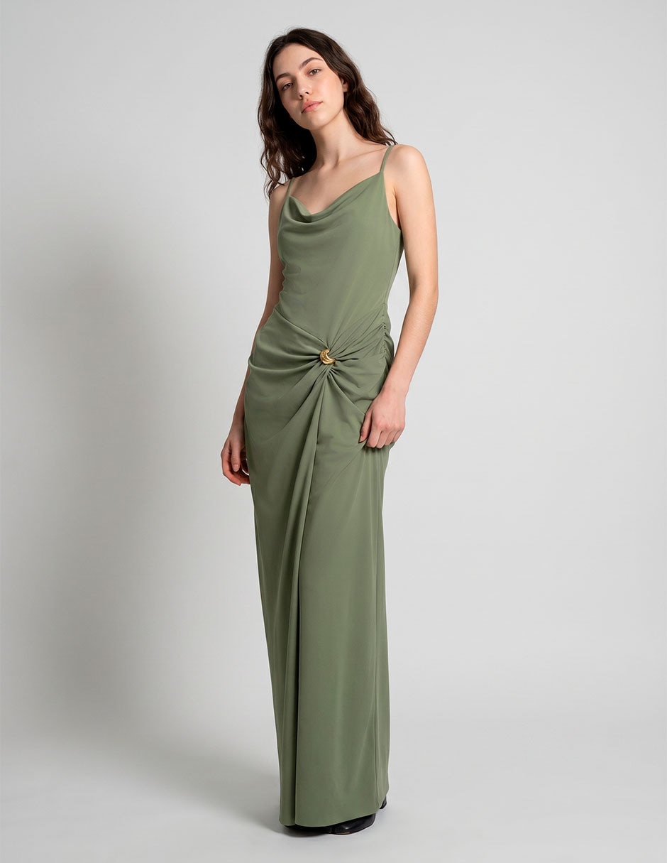 Vestido maxi de fiesta escote espalda abierta 3