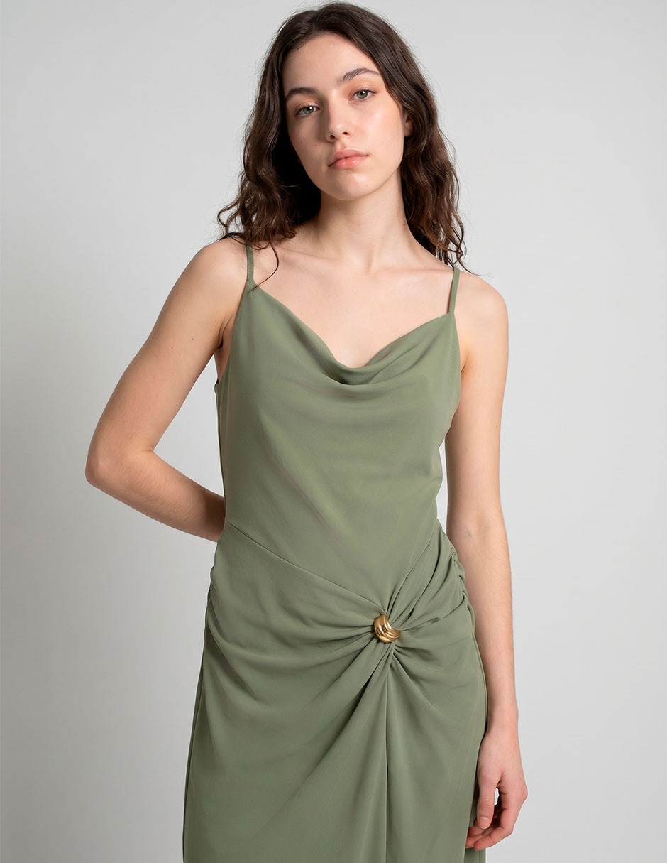 Vestido maxi de fiesta escote espalda abierta 4