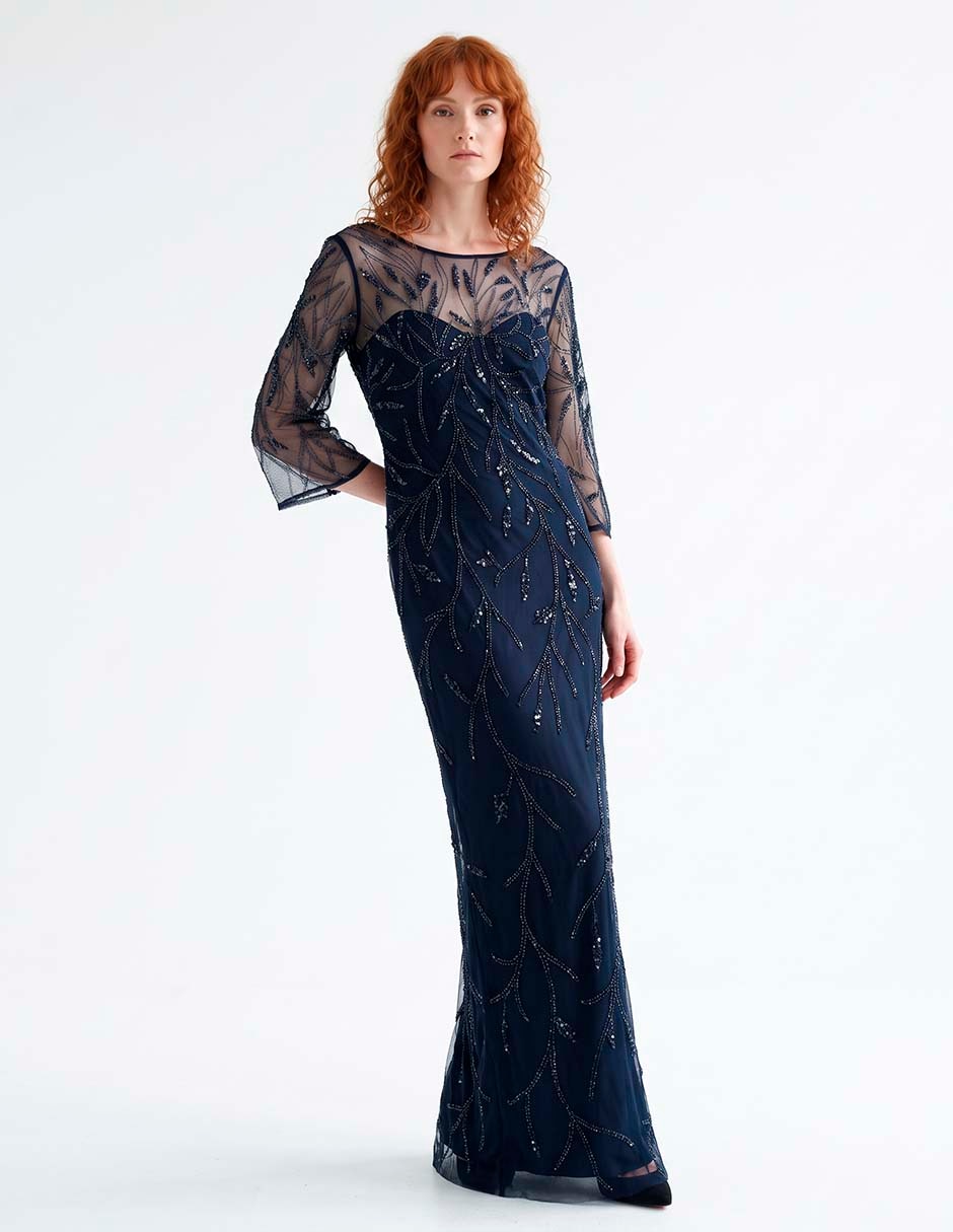 Vestido maxi de fiesta escote medio 3