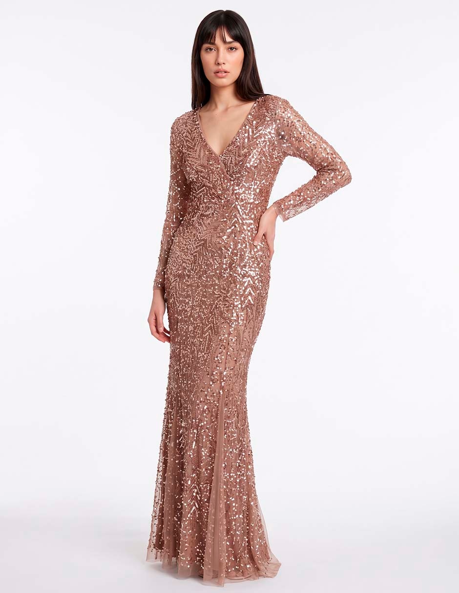 Vestido maxi de fiesta escote v Vestido maxi de fiesta escote v
