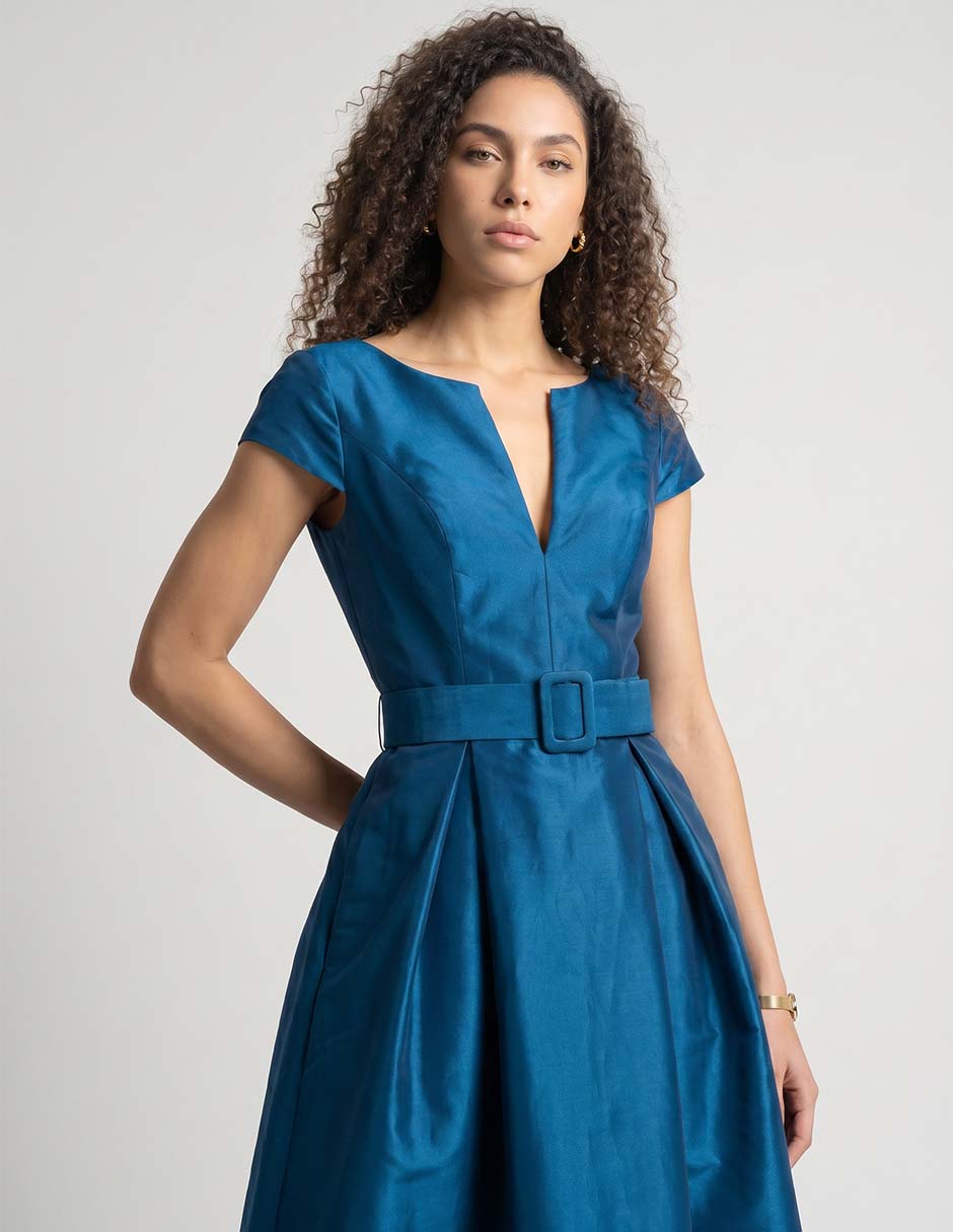 Vestido largo de fiesta escote V 3