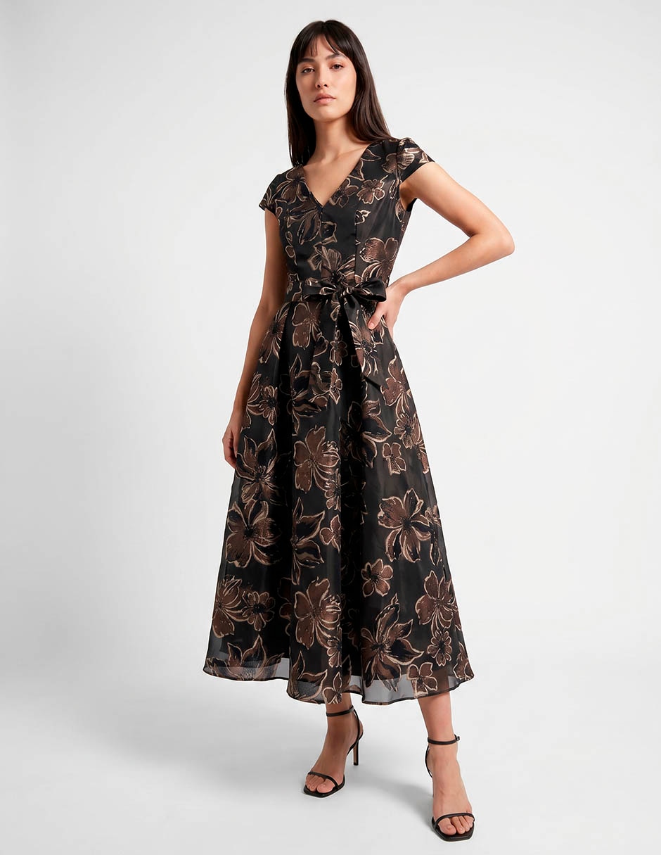 Vestido crop de fiesta escote V Vestido crop de fiesta escote V