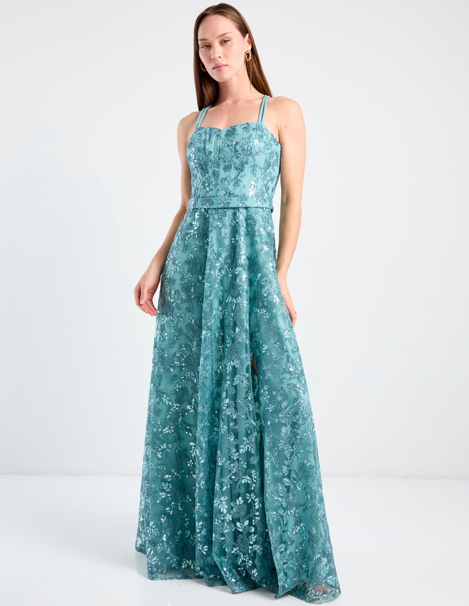 Vestido maxi de fiesta escote corazón Vestido maxi de fiesta escote corazón