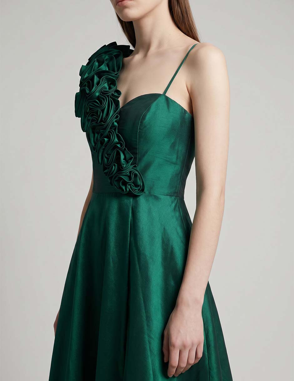 Vestido maxi de fiesta escote corazón 3