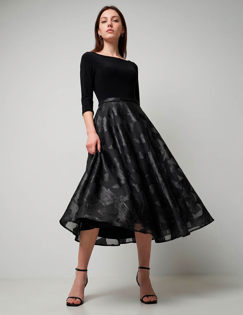 Vestido midi de fiesta escote espalda abierta