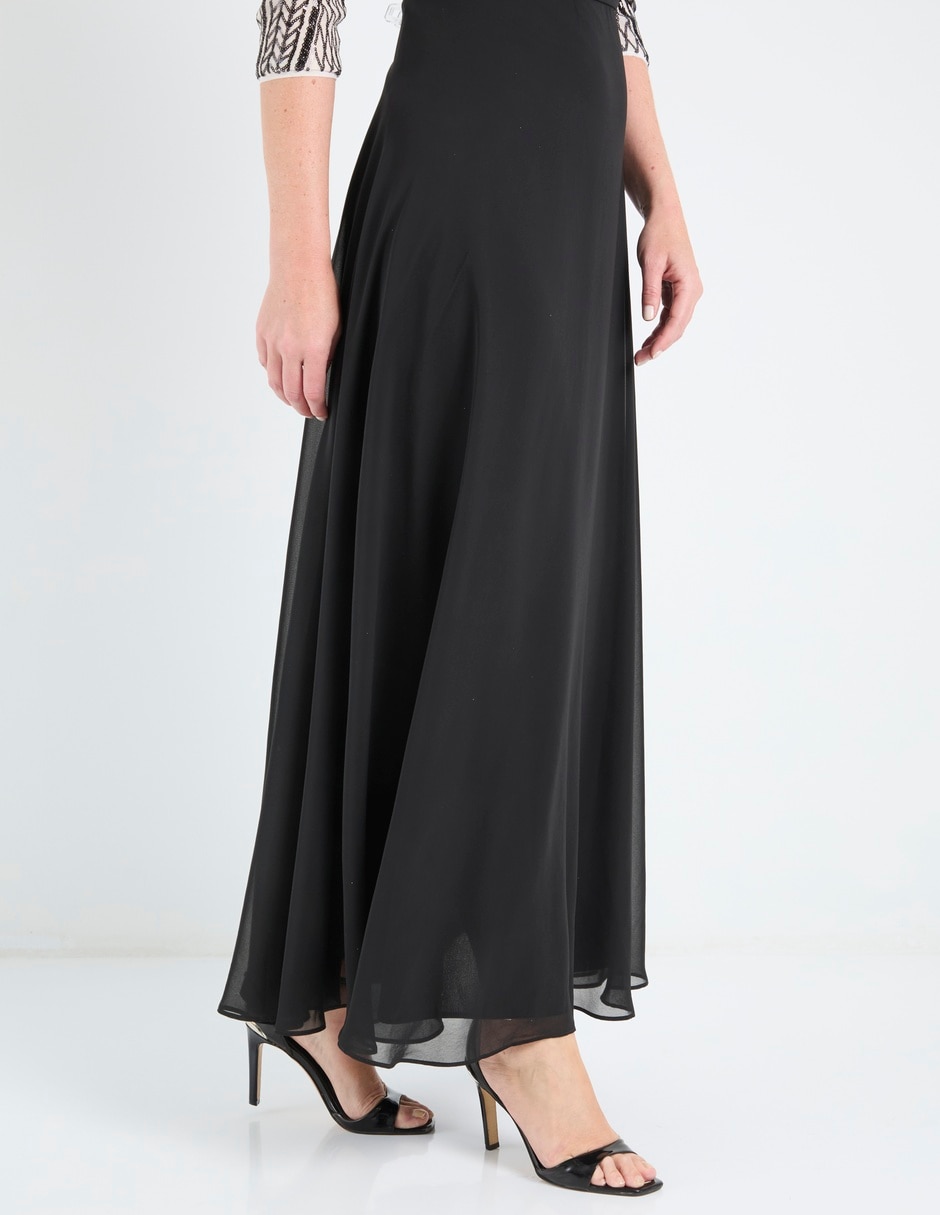 Vestido largo de fiesta escote regular 5