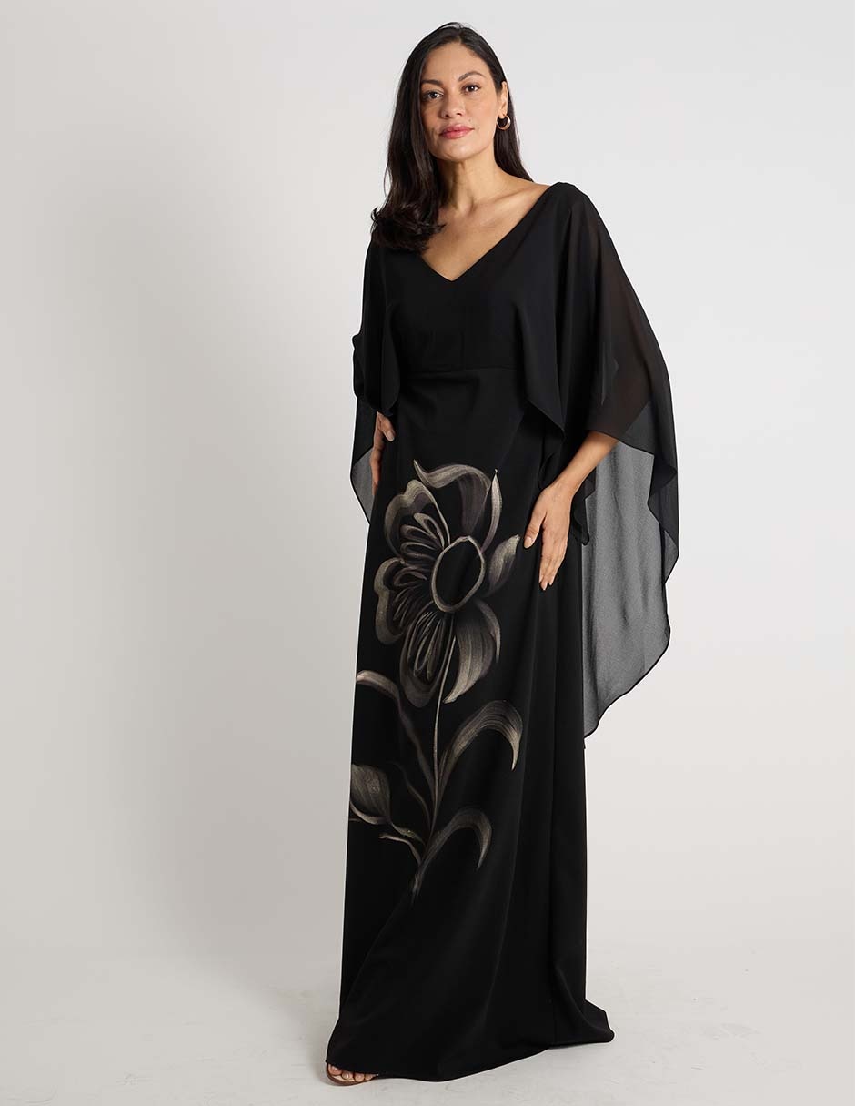 Vestido maxi de fiesta escote V 2