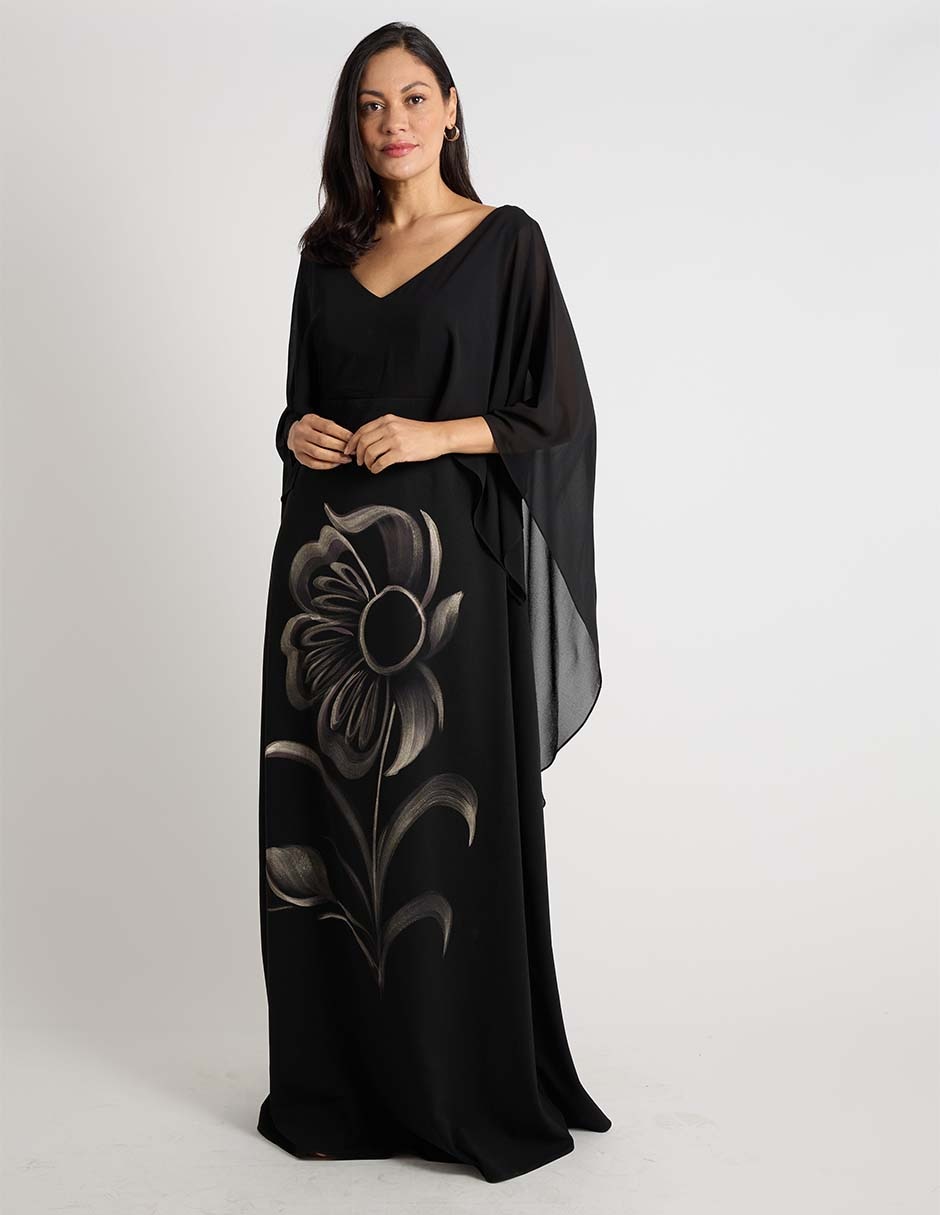 Vestido maxi de fiesta escote V Vestido maxi de fiesta escote V