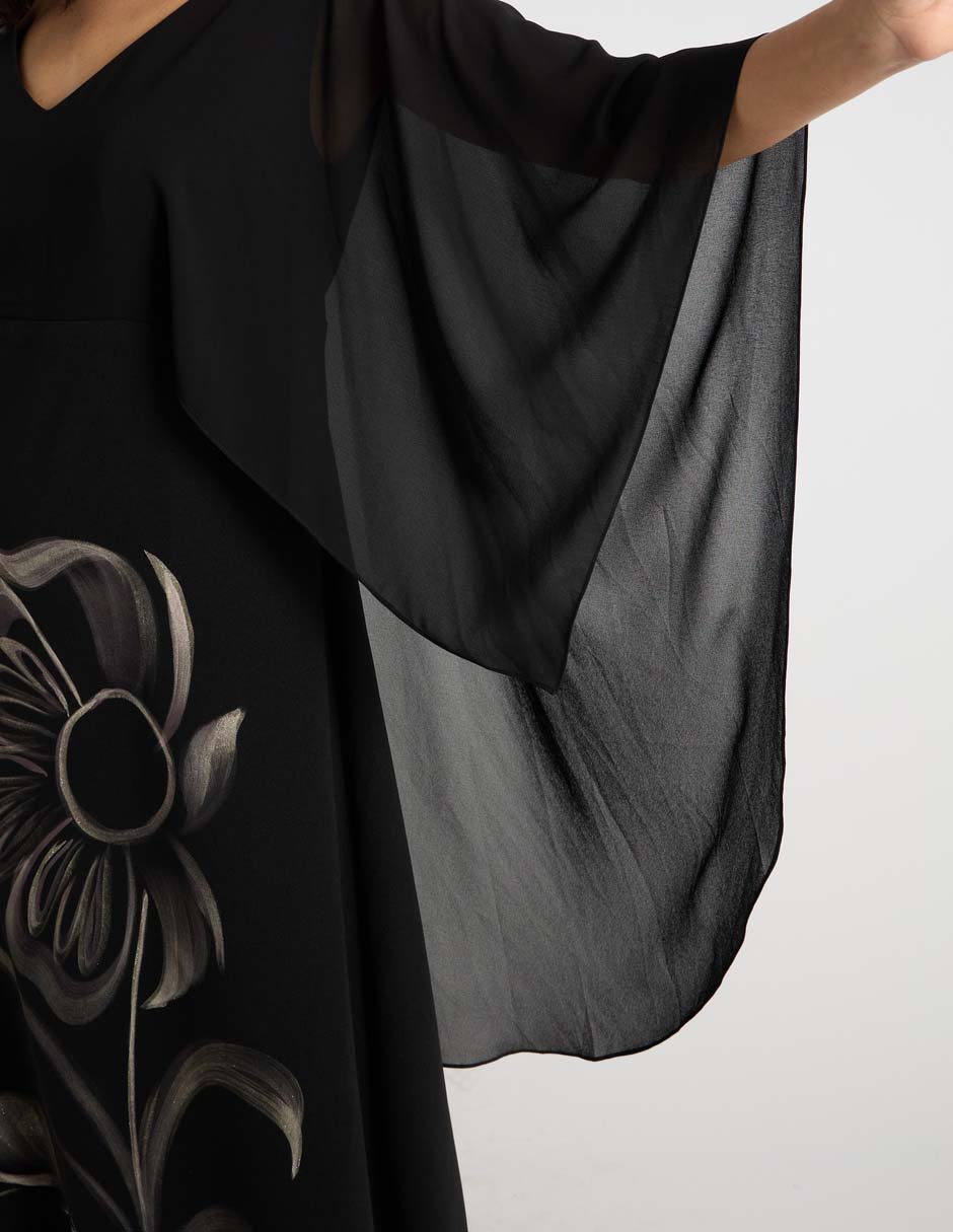 Vestido maxi de fiesta escote V 9