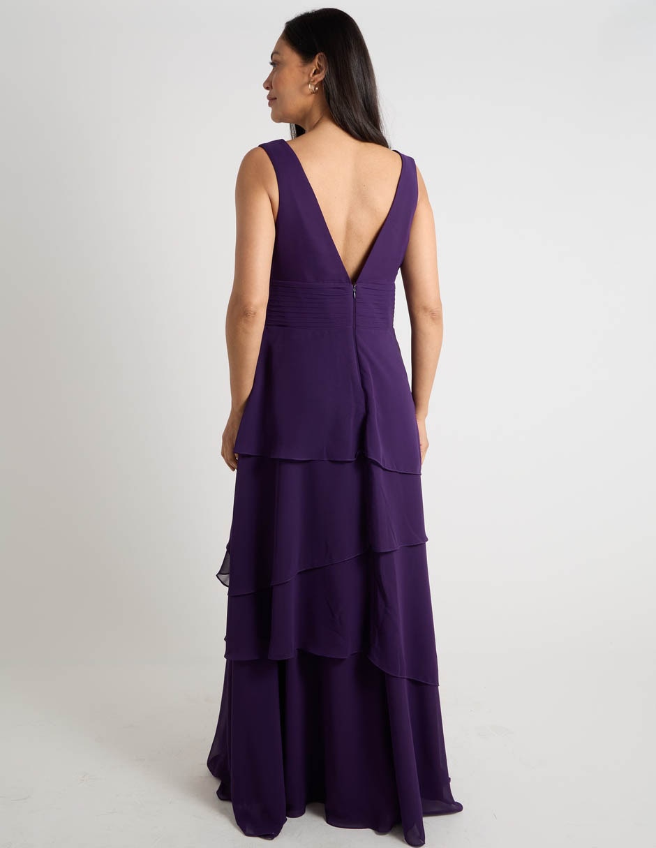 Vestido maxi de fiesta escote V 5