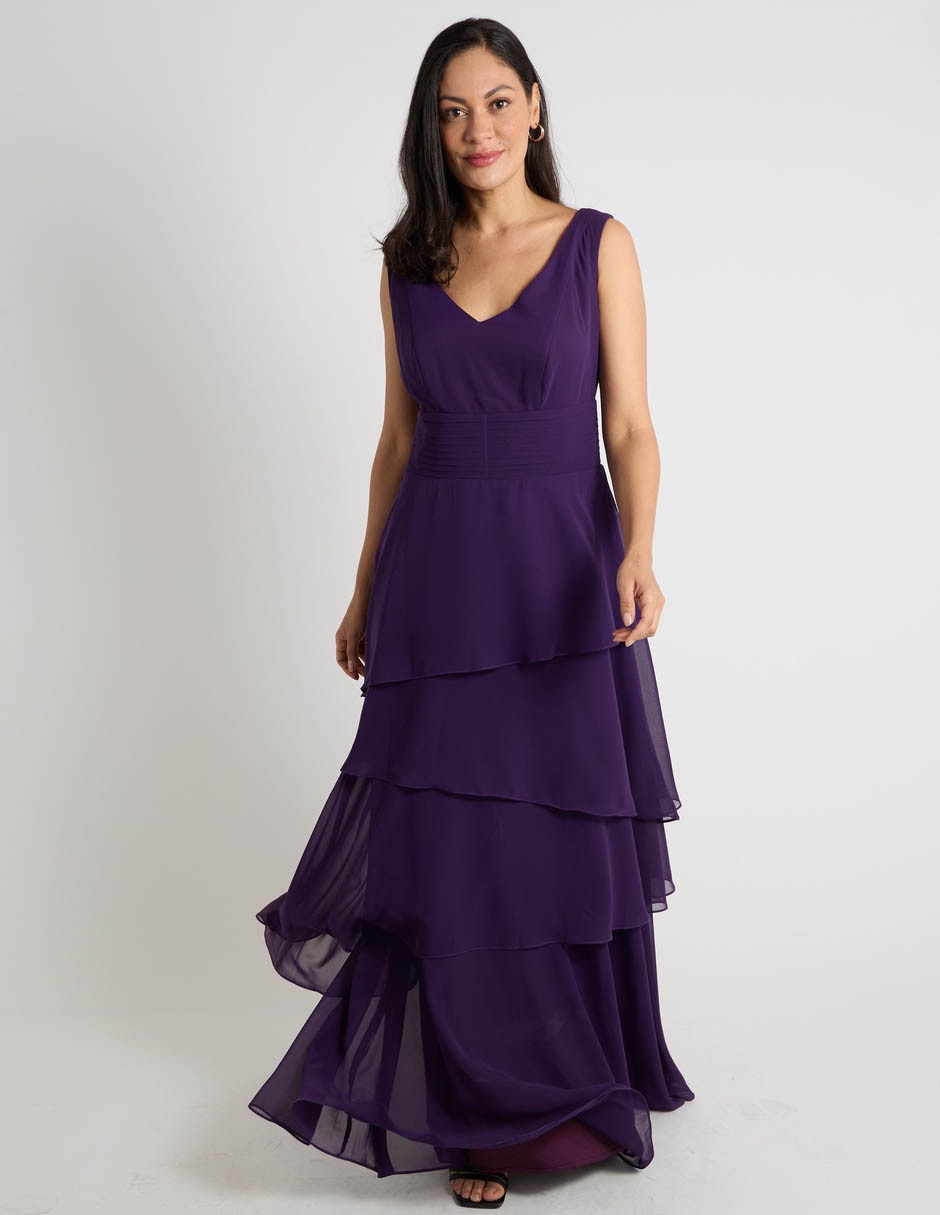 Vestido maxi de fiesta escote V