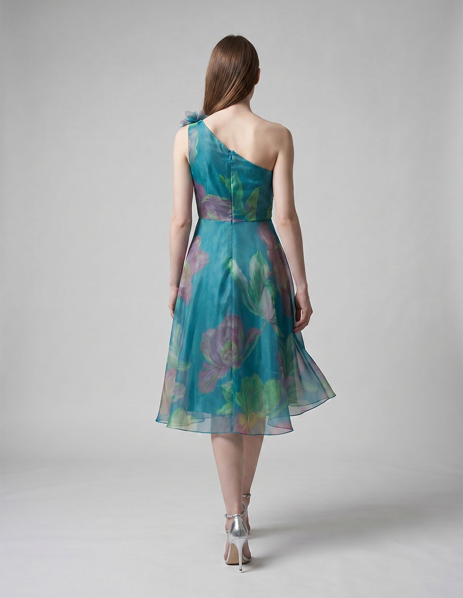 Vestido midi de fiesta escote medio 2