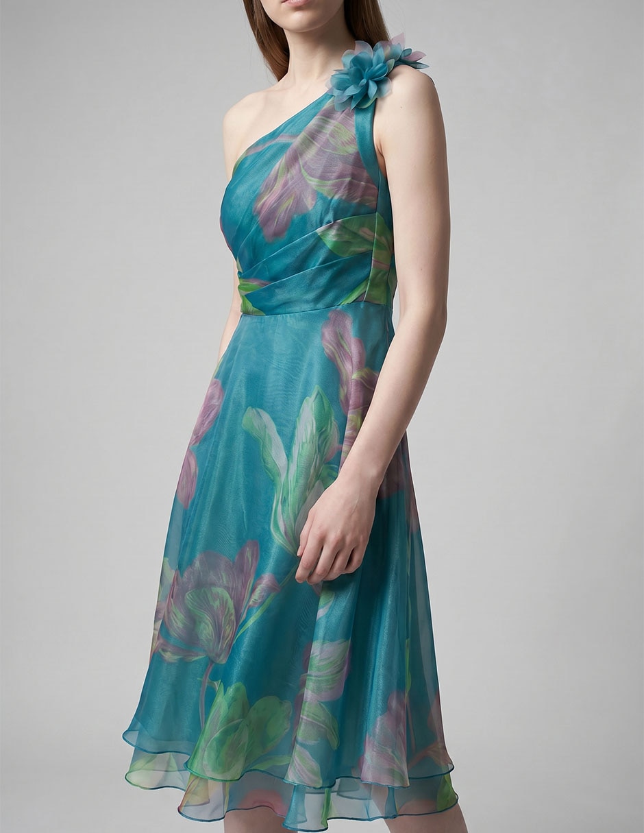 Vestido midi de fiesta escote medio 3