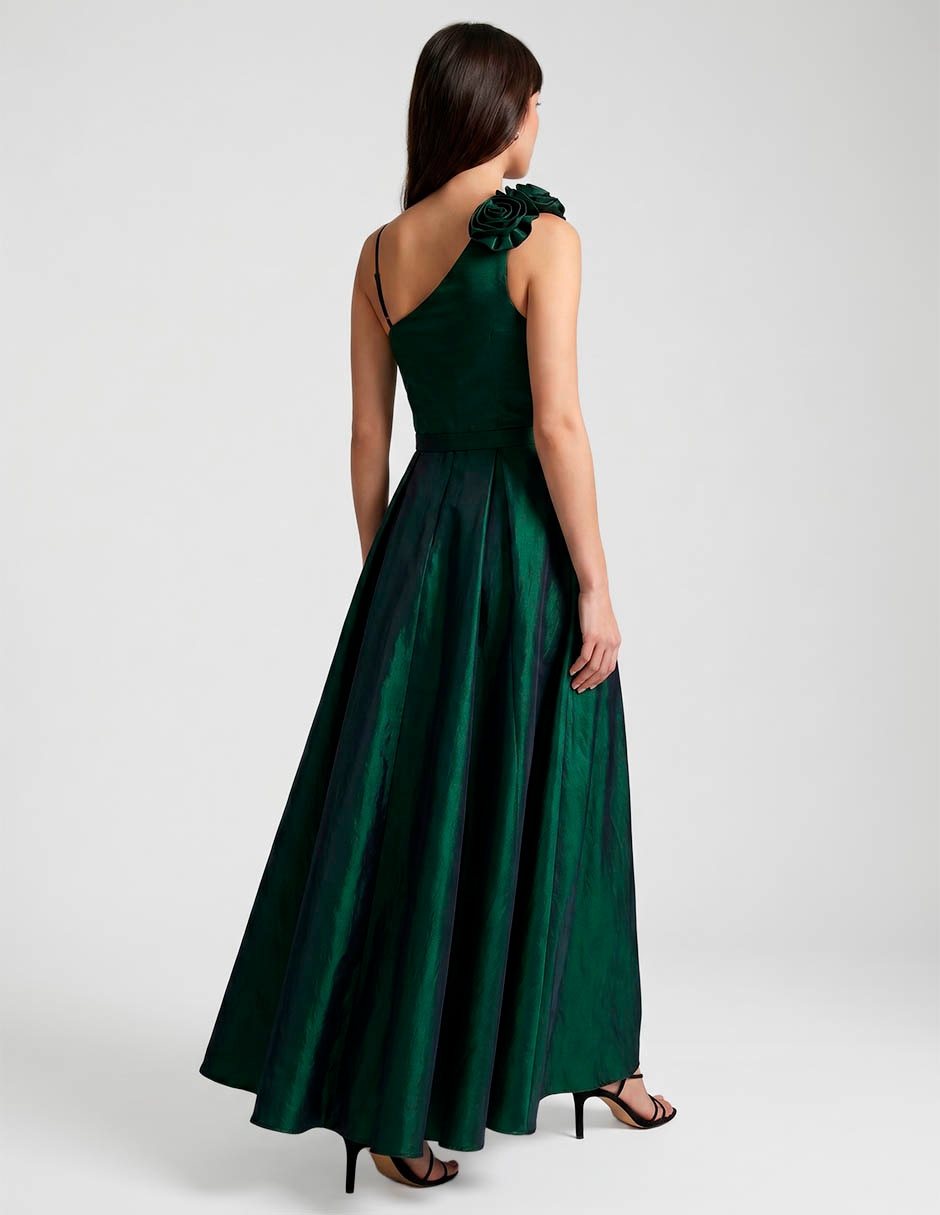 Vestido maxi de fiesta escote asimétrico 2