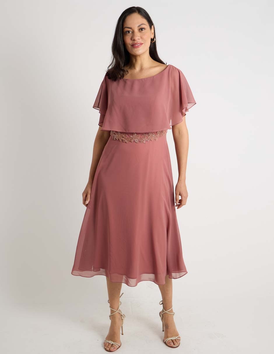 Vestido midi de fiesta Damaia Atelier escote regular