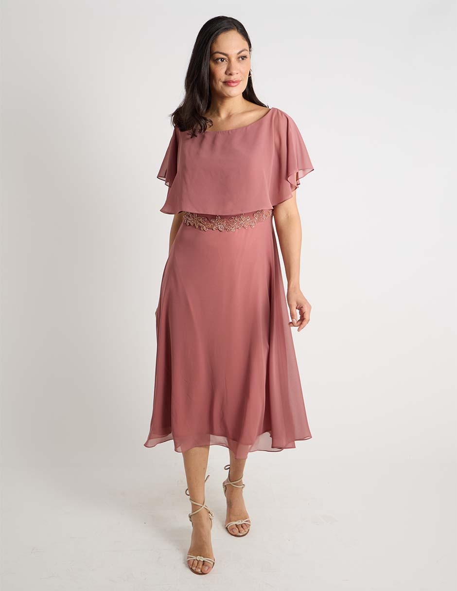 Vestido midi de fiesta Damaia Atelier escote regular