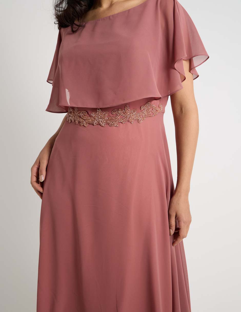 Vestido midi de fiesta Damaia Atelier escote regular